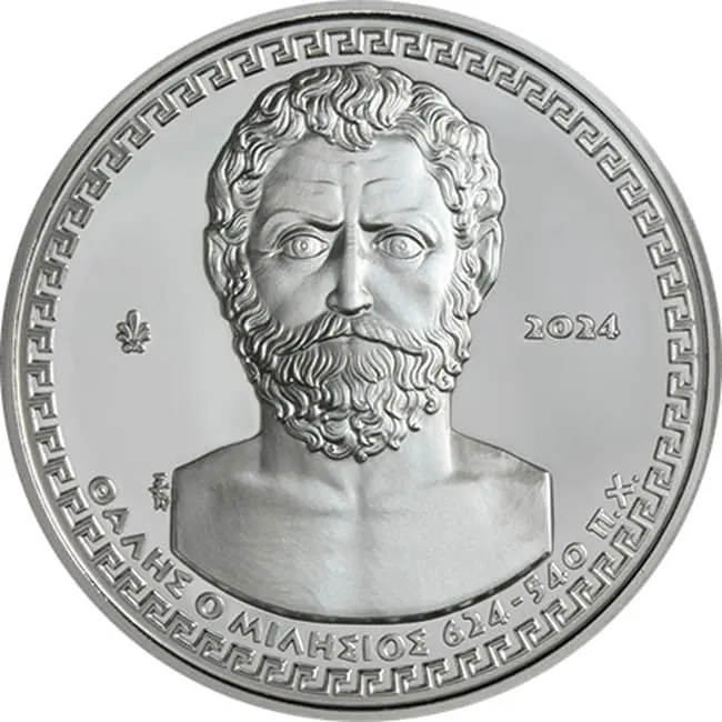 Stříbrná mince Thales z Milétu 1 Oz 2024