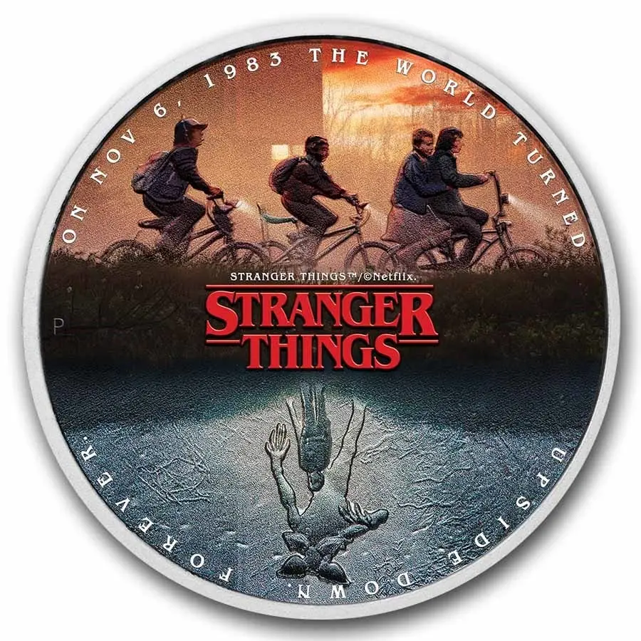 Stříbrná mince TUV 2026 s motivem Stranger Things: Vzhůru nohama, 1 oz