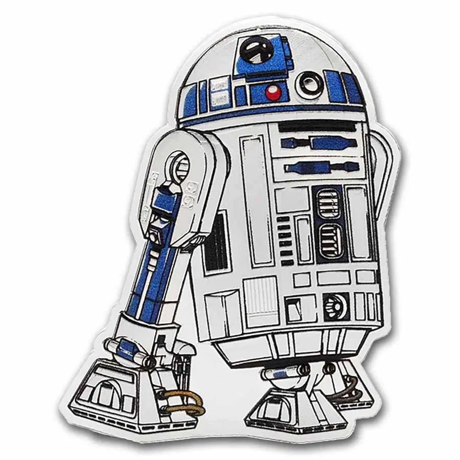Stříbrná mince Niue 2025, 1 oz, 2 dolary, Star Wars Droids: R2-D2