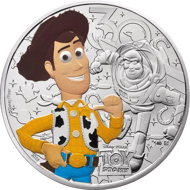 Stříbrná mince 10 € – Příběh hraček (Toy Story) 2025 – Francie