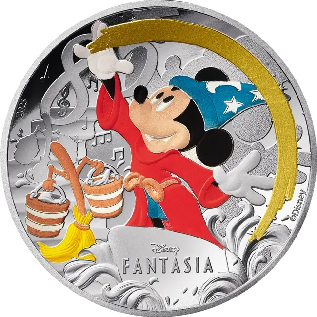 Stříbrná mince Fantasia 10 EUR 2025  Disney - Velcí Klasici  22,2g Ag 999  Proof