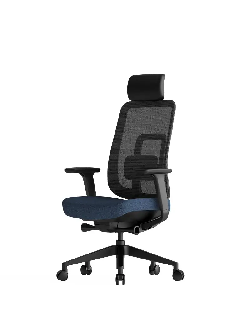 Kancelářská ergonomická židle K42 SP – síť/ čalouněná, modrá