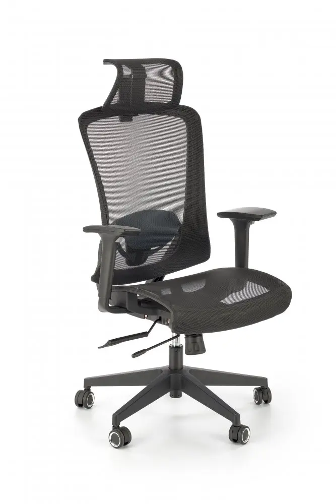 Kancelářská ergonomická židle GOLIAT — síť, černá Halmar