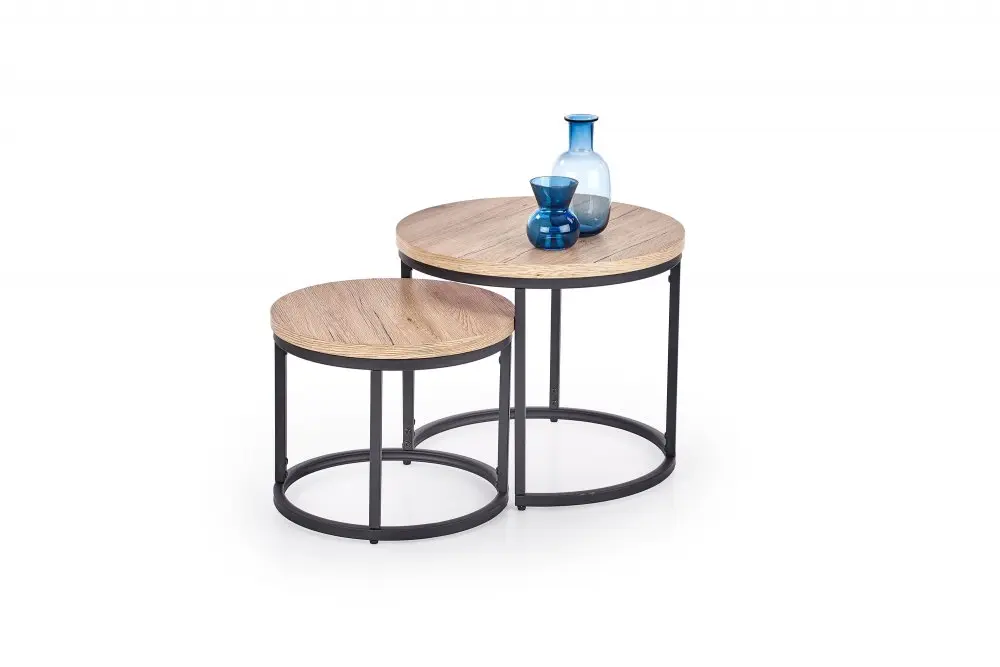 Set konferenčních stolků OREO — san remo / černá Halmar