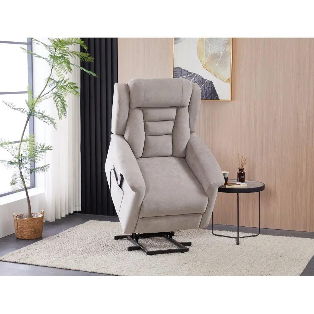 Relaxační křeslo ELECTRO s lanýžovým čalouněním a 2 motory Autronic