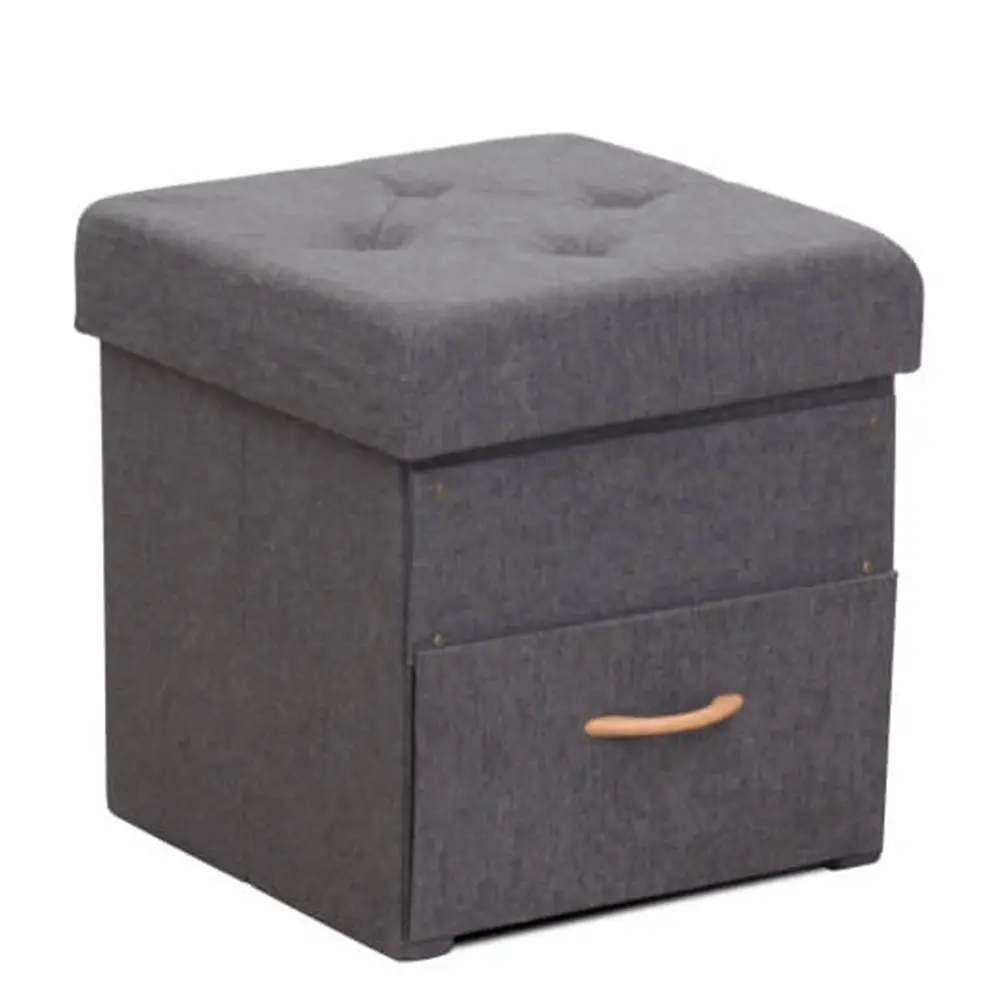 Taburet SULOT — šedá, více velikostí TYP 1 - 42×42×43 cm