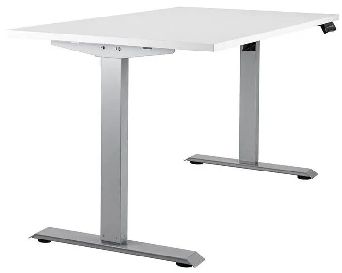Elektricky výškově nastavitelný stůl SILENT — bílý, deska 138x80 bílá