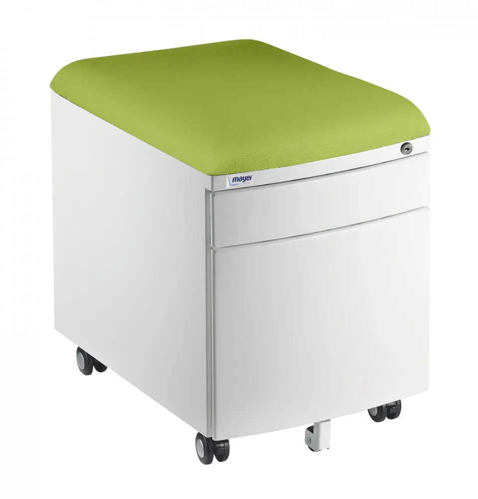 Pojízdný kontejner Mayer 32W8 30 463 — bílý, zelený aquaclean Mayer