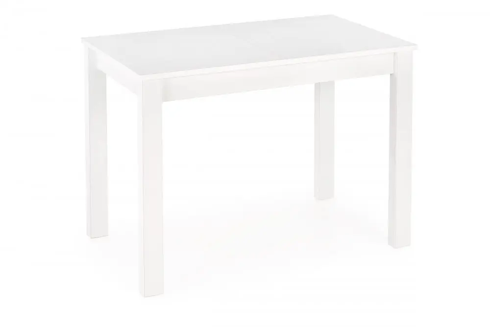 Jídelní rozkládací stůl GINO — 100x60 (+35cm), bílý Halmar