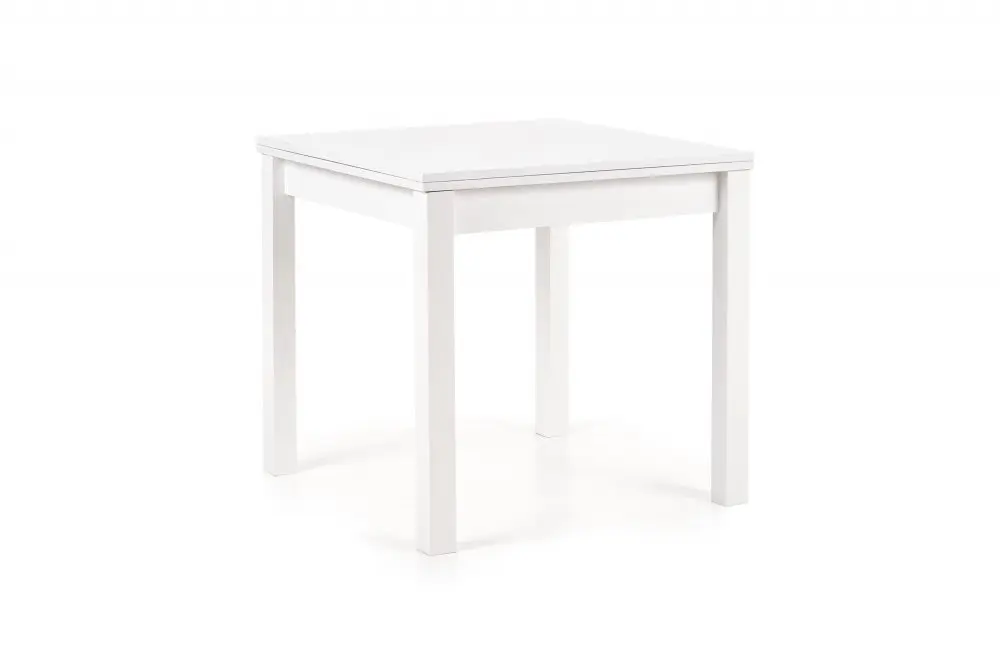 Jídelní rozkládací stůl GRACJAN - 80x80+80, MDF, bílá Halmar
