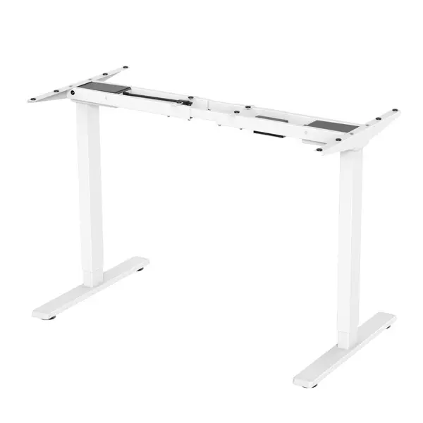 Elektricky výškově stavitelný rám stolu POWERTON – rozsah 500 mm, bílá, 100 kg