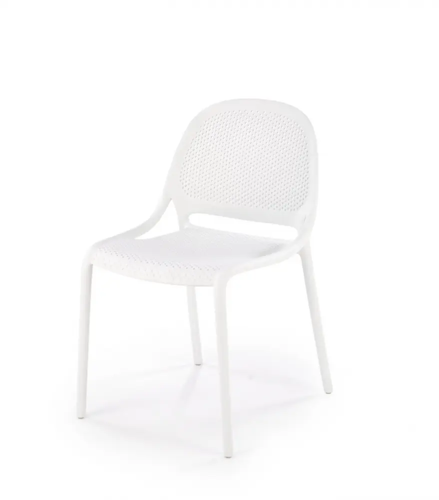 Jídelní židle BERN — plast, bílá Halmar