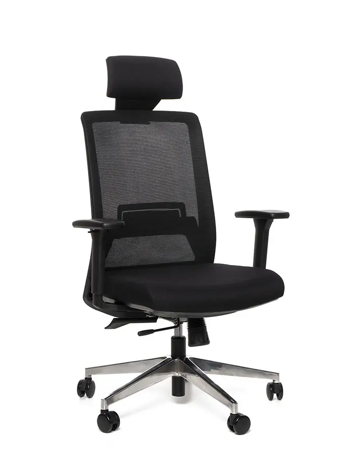 Kancelářská ergonomická židle Sego FRAME — síť/látka, černá Sego