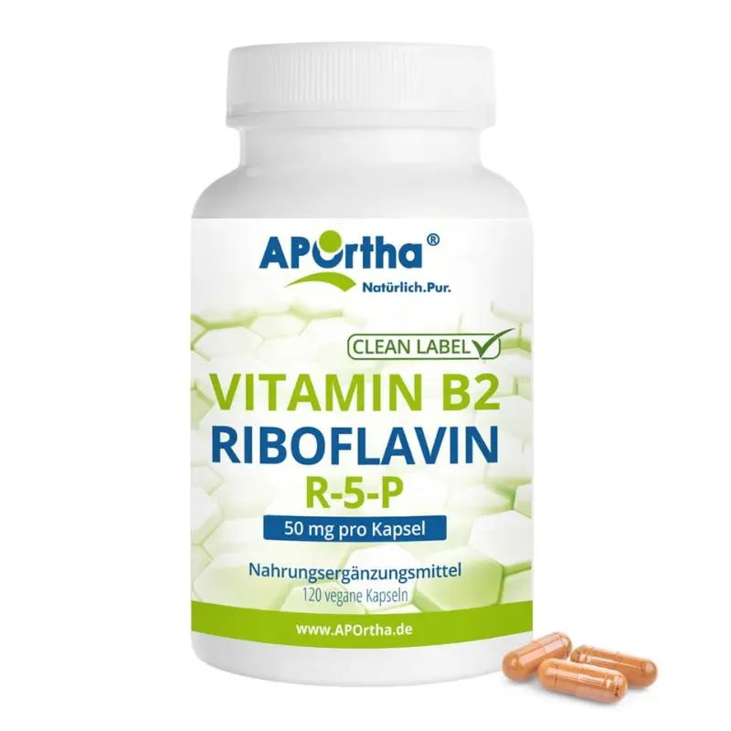APOrtha Vitamin B2 - Riboflavin 50 mg - 120 kapslí