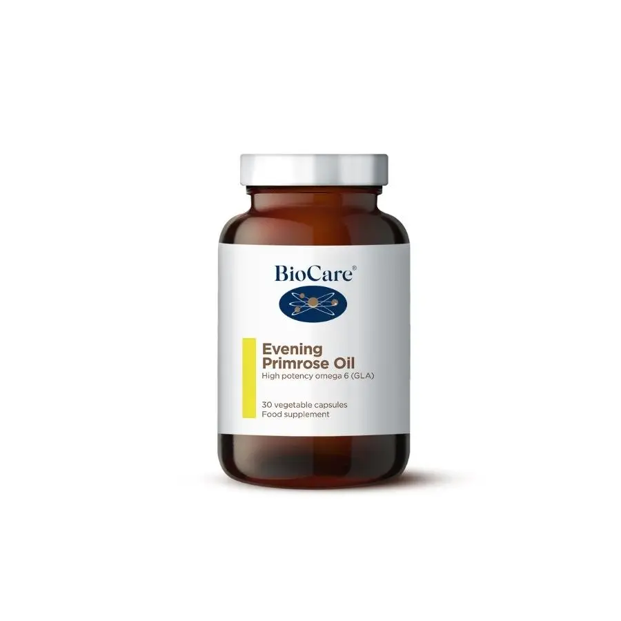BioCare Evening Primrose Oil - Pupalkový olej - hormonální rovnováha a zdraví pokožky, 30 kapslí