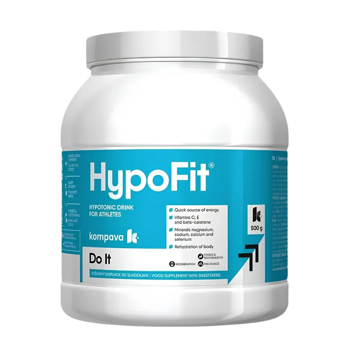Kompava HypoFit - hypotonický iontový nápoj, 500 g - citron a limetka