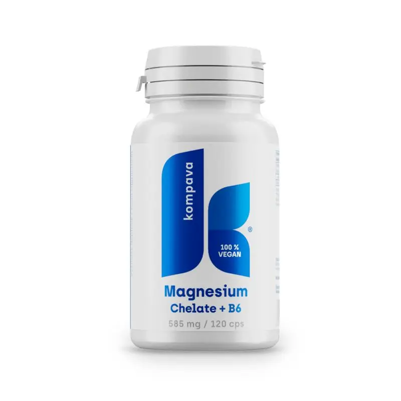 Kompava magnézium chelát + vitamín B6, 120 kapslí