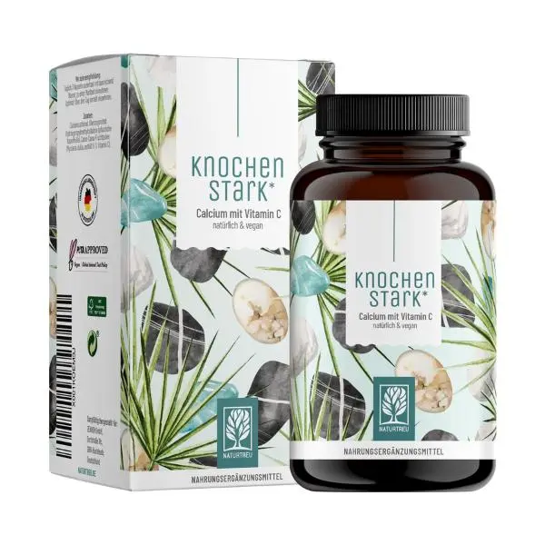 Naturtreu Silné kosti - Vápník a Vitamin C, 120 vegan kapslí