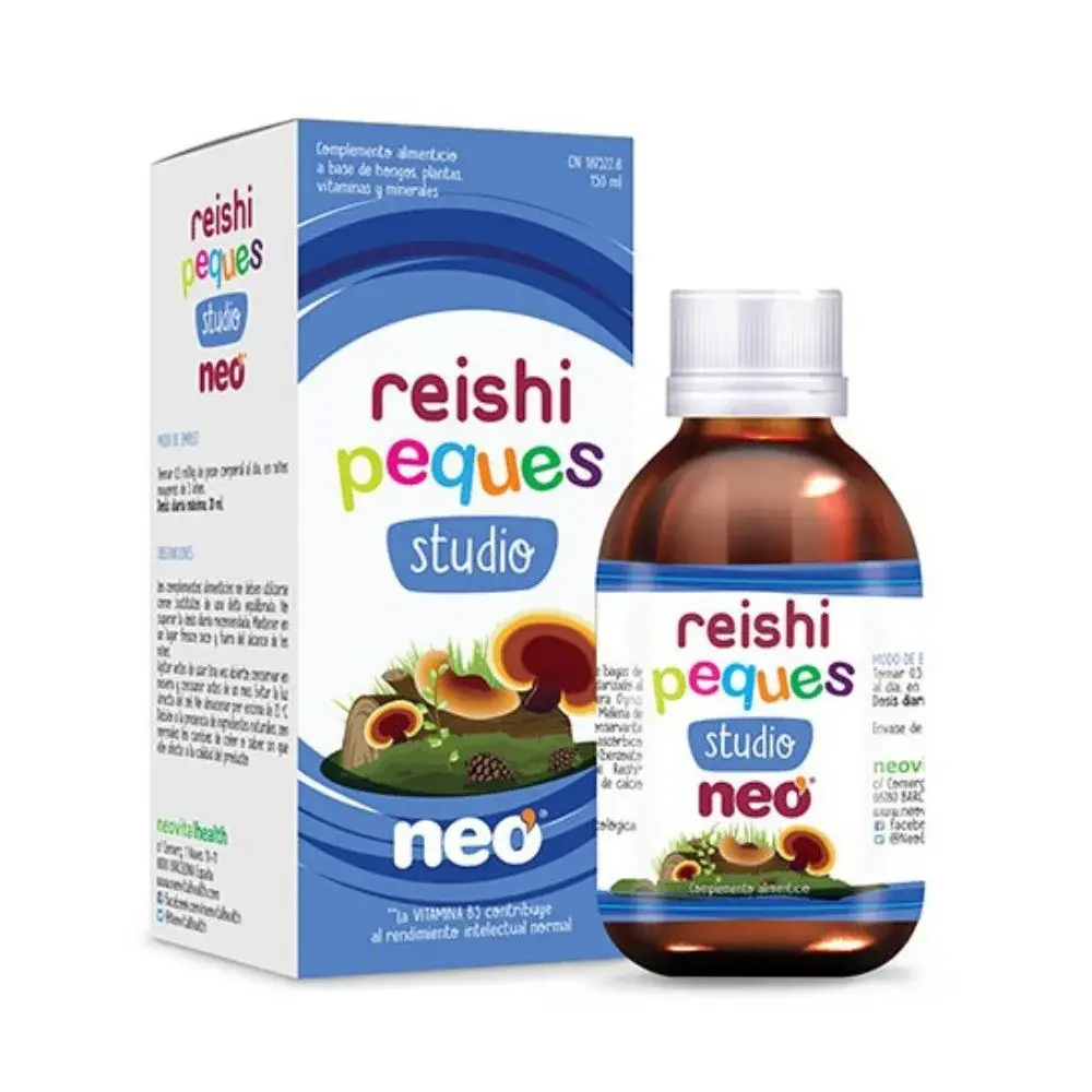 Neovital Health Reishi Peques Učení – Přírodní sirup pro děti s reishi, korálovcem ježatým a vitamínem B5, 150 ml