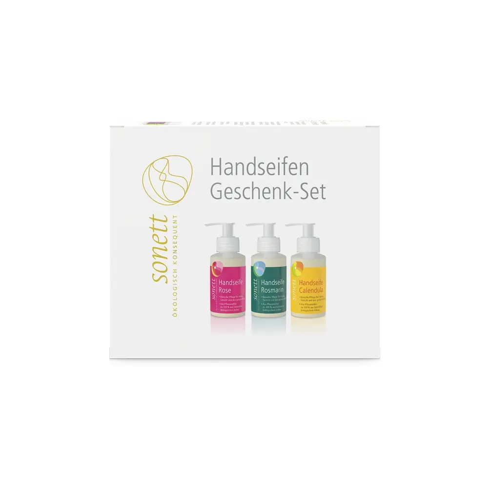 Sonett Přírodní dárková sada mýdel na ruce, 3 x 110 ml