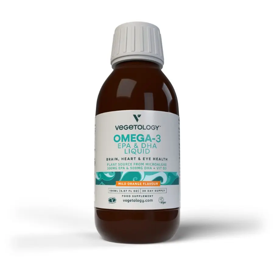 Vegetology Omega-3 Liquid EPA a DHA, s vitamínem D, 150 ml