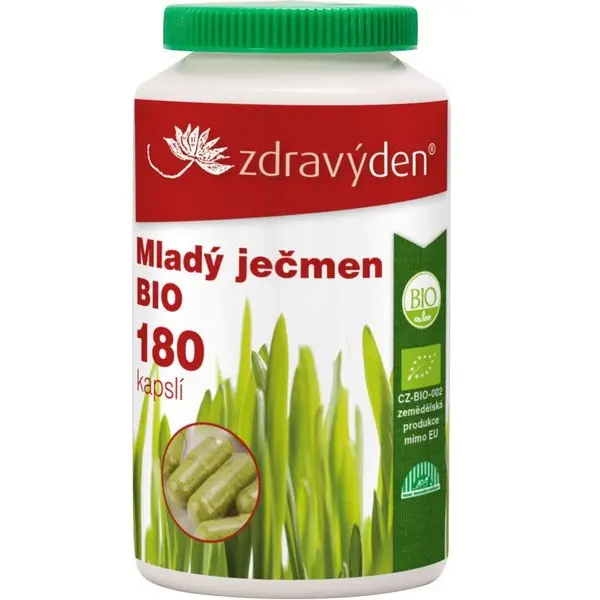 Zdravý den Mladý ječmen BIO, 180 kapslí