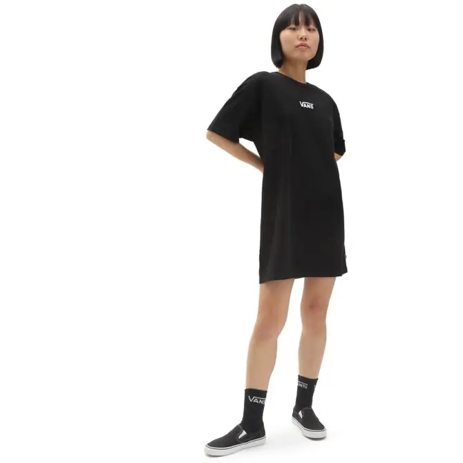 Vans WM CENTER VEE TEE DRESS Dámské šaty US S VN0A4RU2BLK1