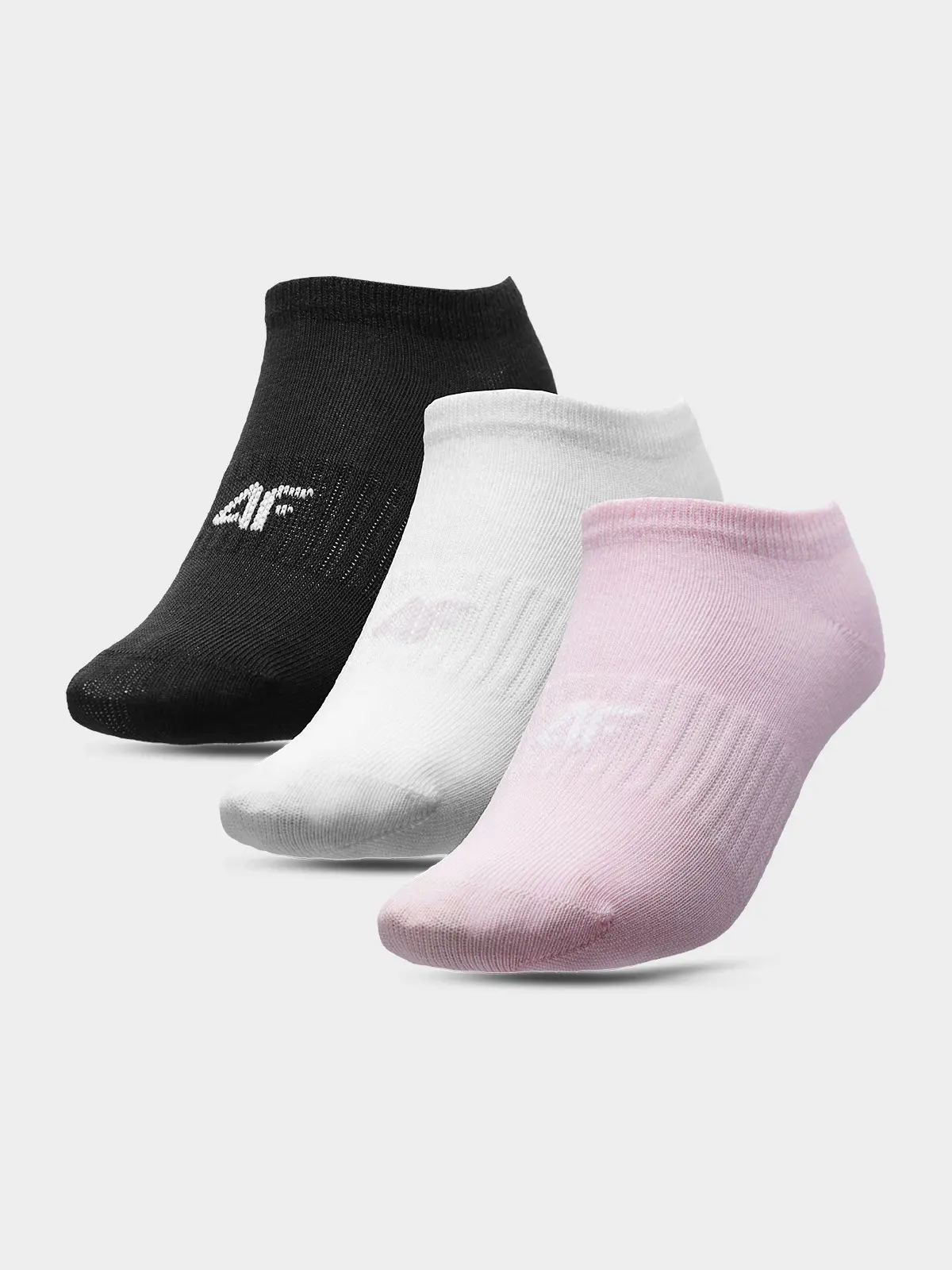 4F HJL22-JSOD001 LIGHT PINK+WHITE+DEEP BLACK Ponožky EU