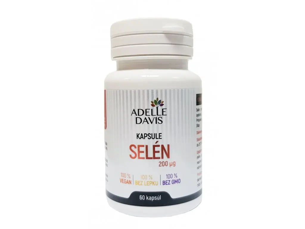 Adelle Davis Selen, 200 mcg, 60 kapslí