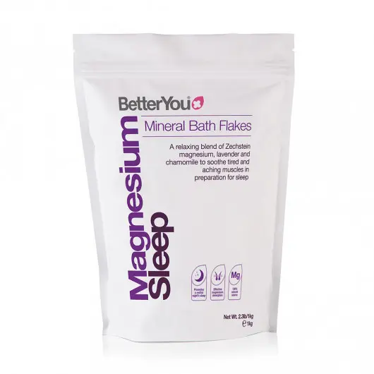 BetterYou Magnéziové (Hořčíkové) vločky do koupele - pro lepší spánek, 1 kg
