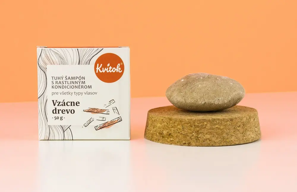 Kvítok Tuhý Šampon s Kondicionérem - Vzácné Dřevo XXL, 50g