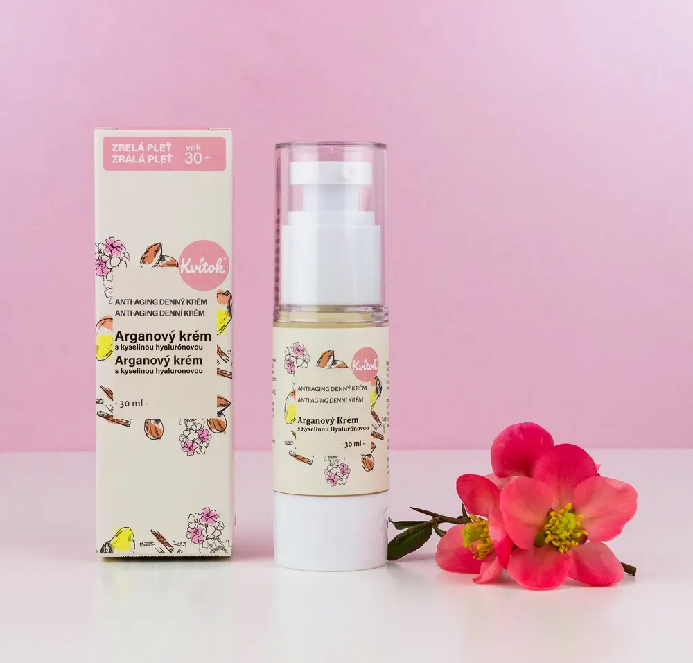 Kvítok Arganový Krém pro Zralou Pleť (věk 30+) - Denní, 30 ml