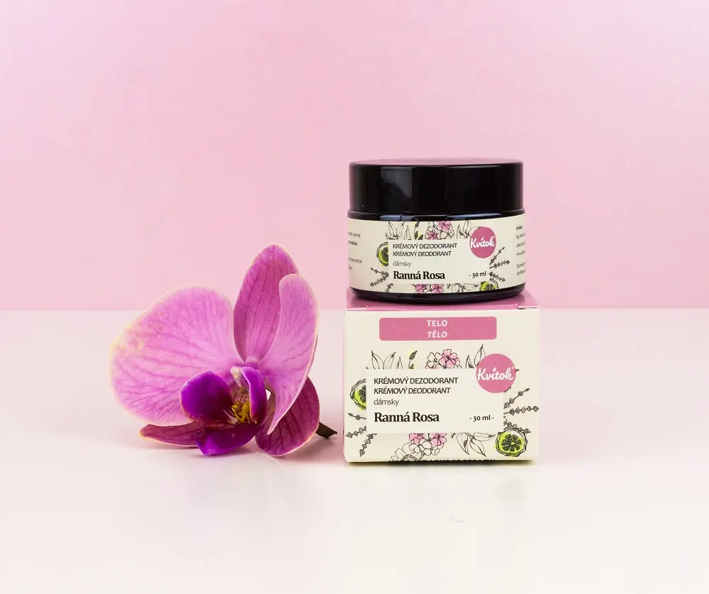 Kvítok Jemný Krémový Deodorant - Ranní Rosa, 30 ml