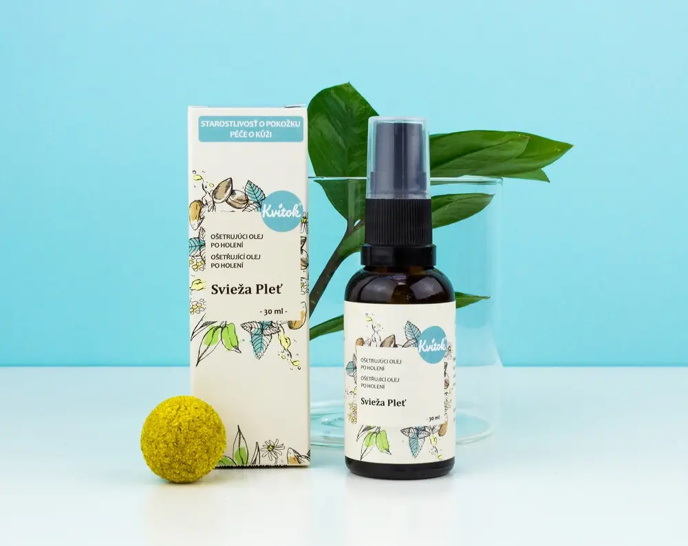 Kvítok Zklidňující Olej po Holení - Svěží Pleť, 30 ml