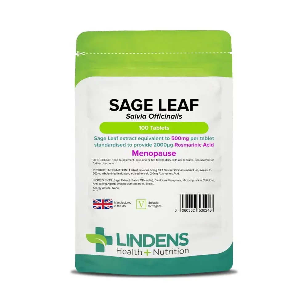 LINDENS Health + Nutrition Šalvěj (list) 500 mg, 100 tablet