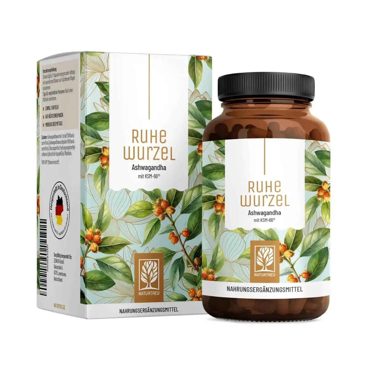 Naturtreu Kořene klidu – komplex s Ashwagandhou KSM-66®, 120 kapslí