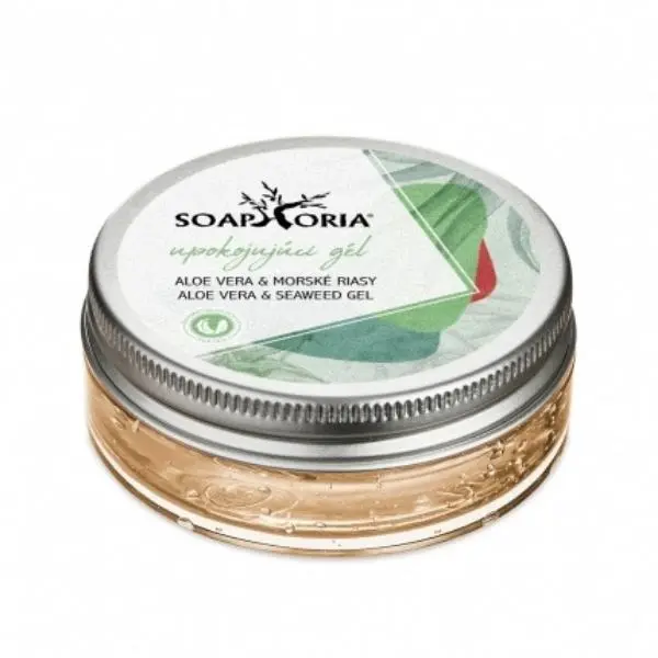 Soaphoria Uklidňující gel na tělo a obličej s Aloe Vera a mořskými řasami, 50 ml