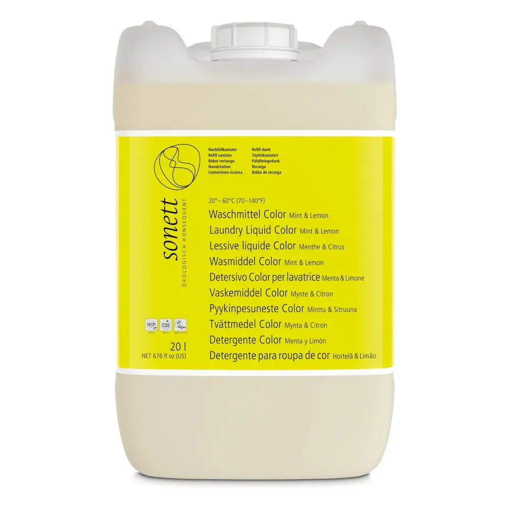 Sonett Color BIO tekutý prostředek na praní - Máta a Citron, 20 l