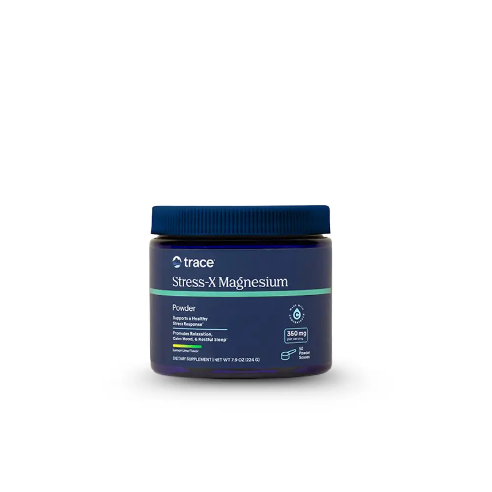 Trace Minerals Hořčíkový komplex v prášku + Stopové minerály ConcenTrace® (citron-limetka), 224 g