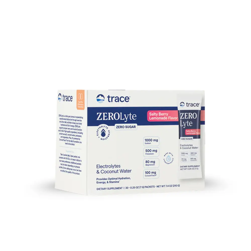 Trace Minerals Zerolyte, Salty Berry Lemonade, 30 sáčků