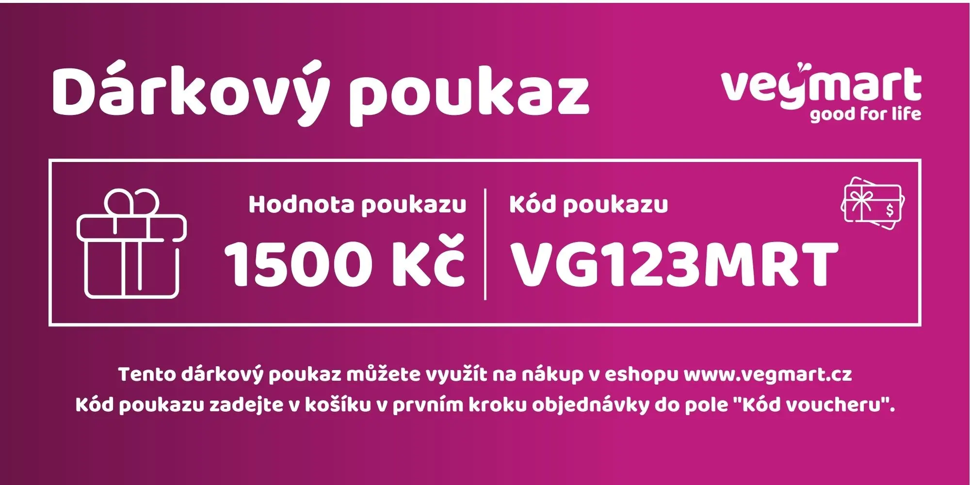 Dárkový poukaz 1500 Kč