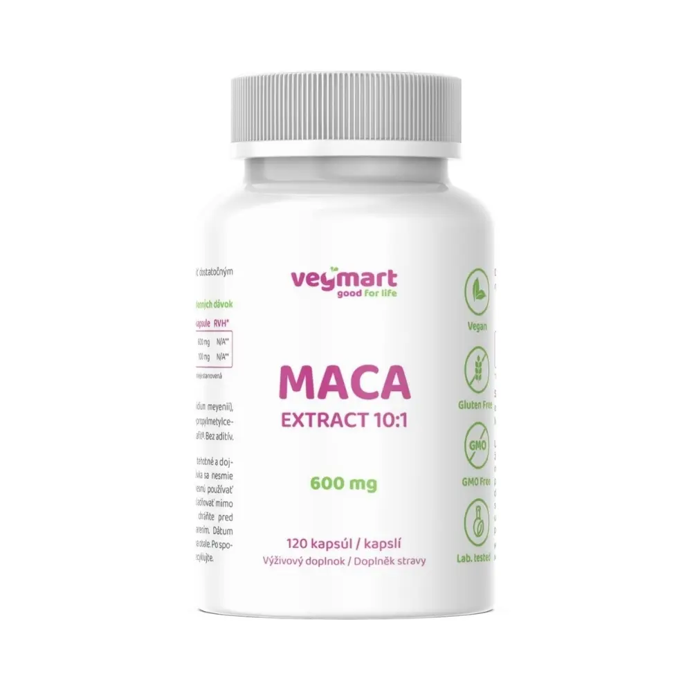 Vegmart Maca 600 mg 120 kapslí