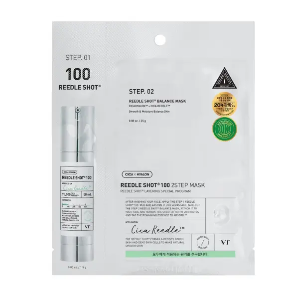 VT Cosmetics Reedle Shot 100 2Step Mask pleťová maska v plátýnku 1 ks