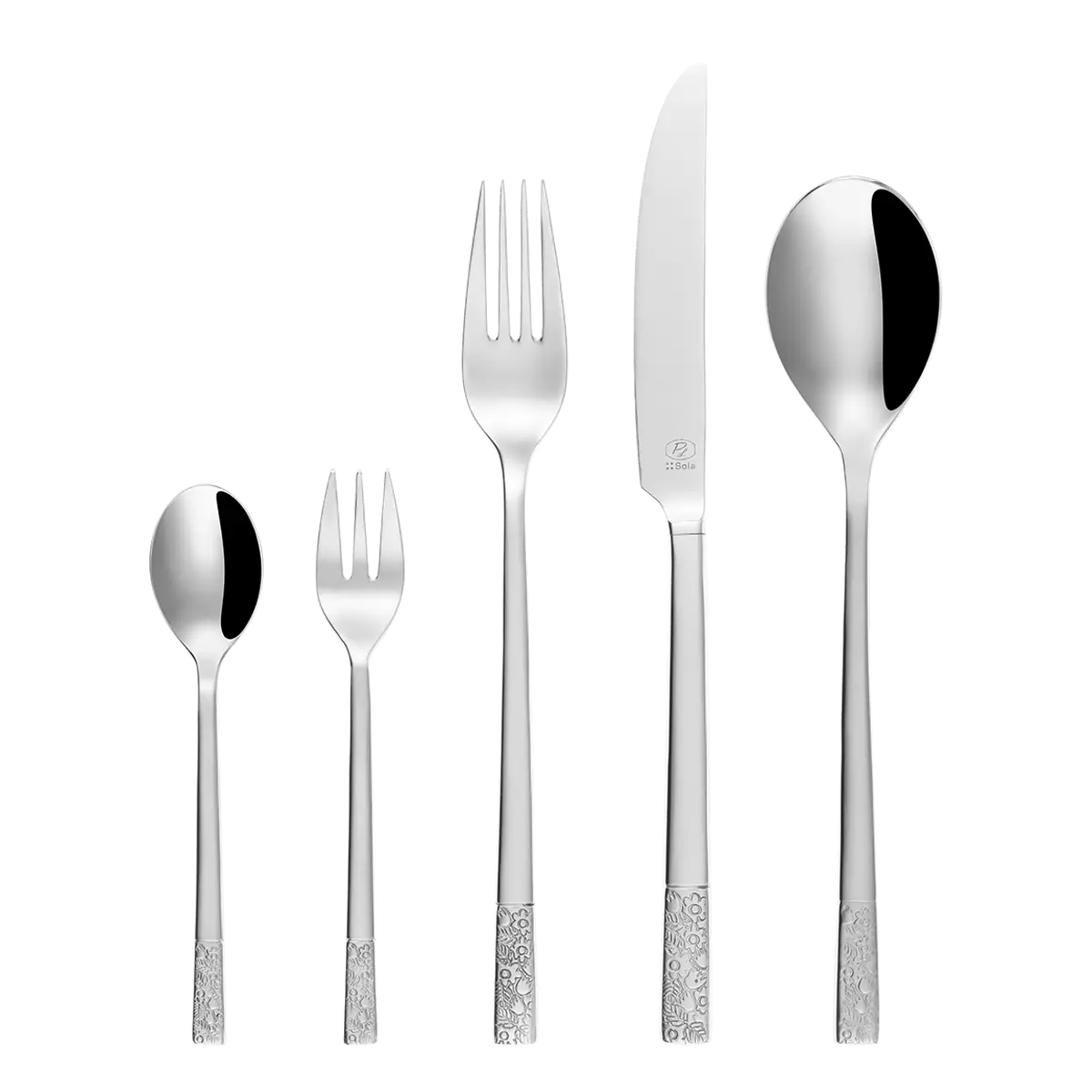 Sada příborů 5 ks - Fiori Platinum Line - 112169