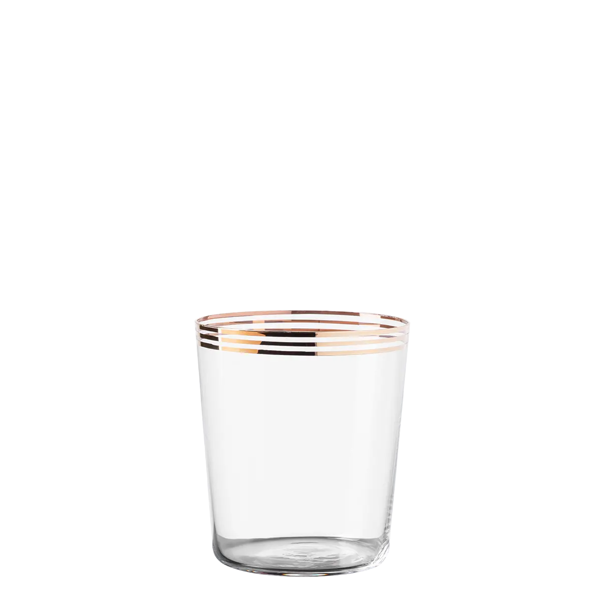 Poháry Tumbler se třemi pruhy ve zlaté barvě 440 ml set 6 ks – 21st Century Glas - 322175