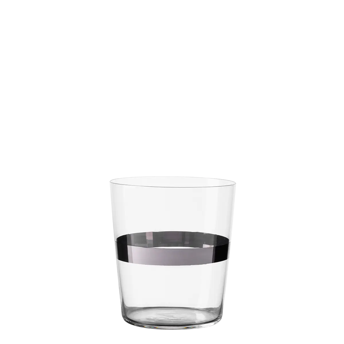 Poháry Tumbler s pruhem v platinové barvě 440 ml set 6 ks – 21st Century Glas Lunasol META Glass - 322176