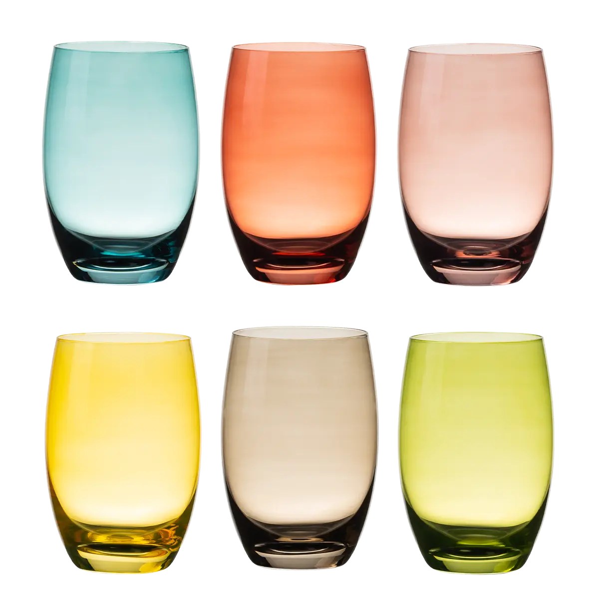 Sklenice Tumbler barevné 460 ml, 6 ks — Optima Glas Lunasol - 322837