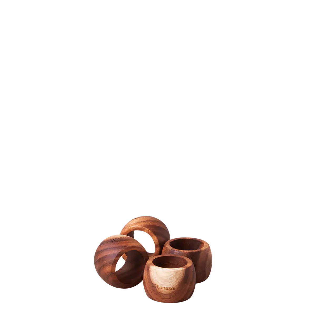 Kroužek na servítky Akát set 4 ks, o 5,7 cm – FLOW Wooden - 593710