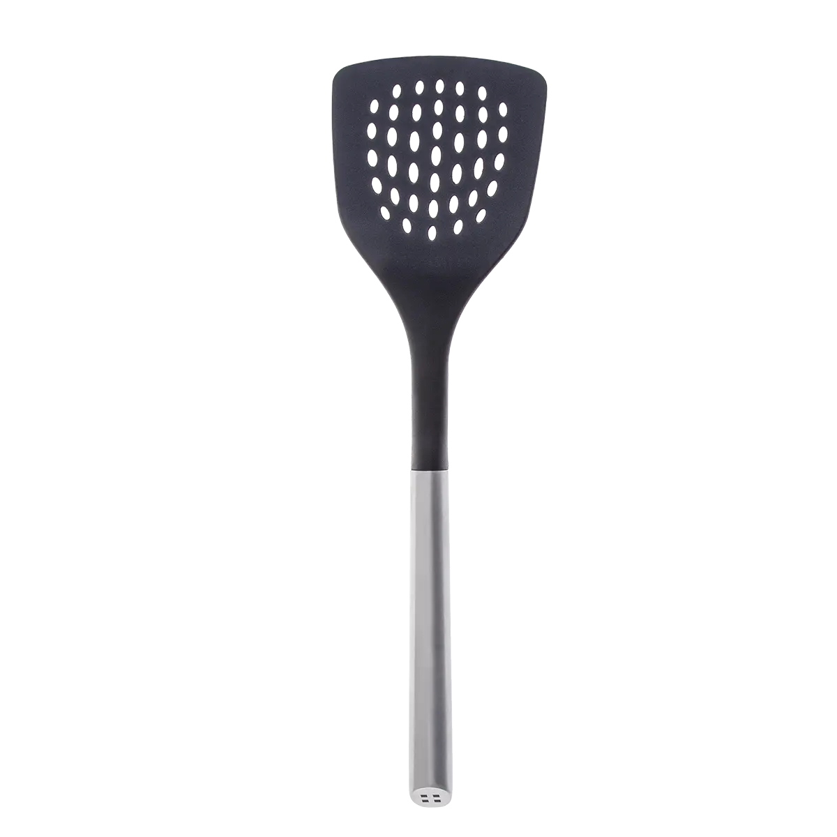 Nylonová obracečka s drážkou a rukojetí z nerezové oceli 34 cm - 596571