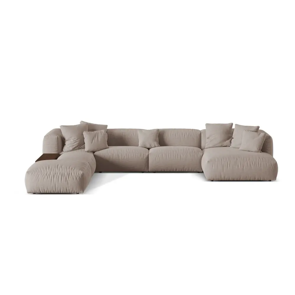 Béžová modulární rohová pohovka (levý roh/do "U") Martina – Micadoni Home